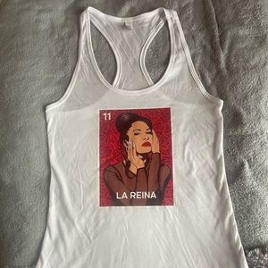 Selena racerback tank top size M white
